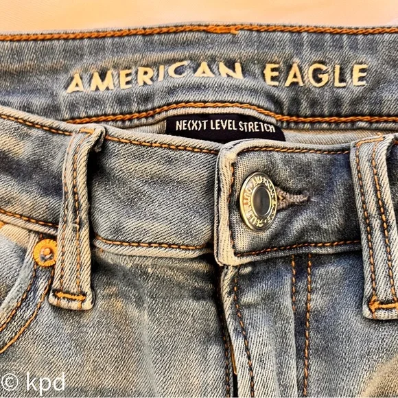 AMERICAN EAGLE Distressed Ripped NE(X)T LEVEL STRETCH Size 6 Jeans Jegging Women - Picture 6 of 6